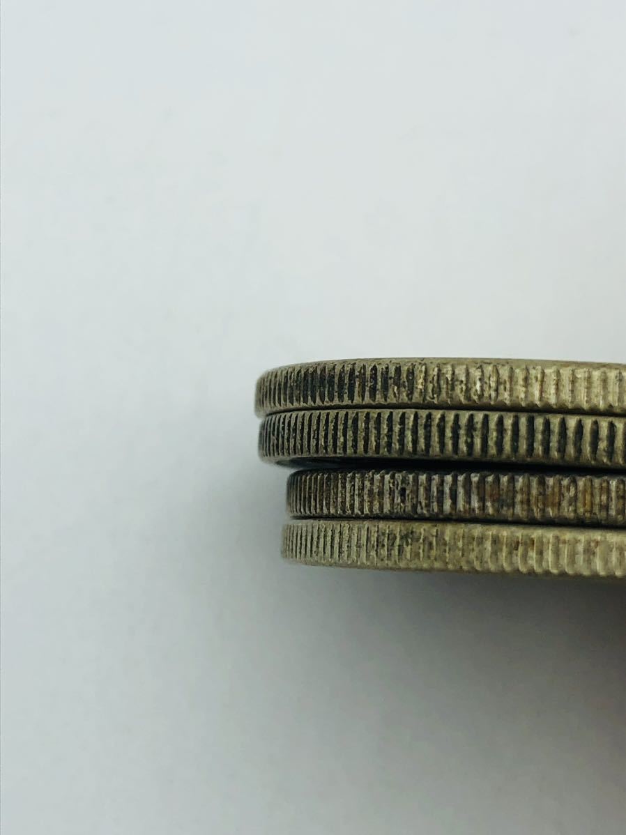 古銭 竜 50銭銀貨 明治31年2枚 32年 37年 4点