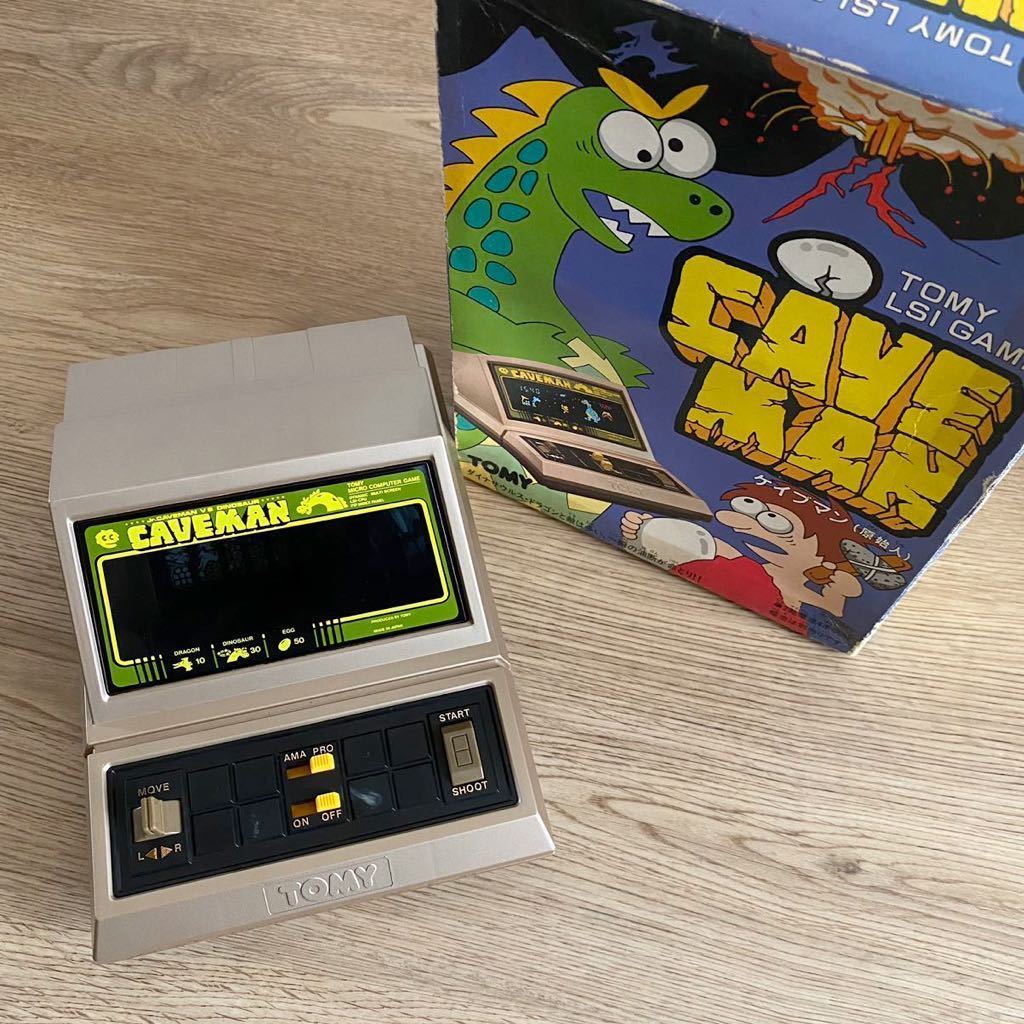 TOMY ゲームウォッチ CABEMAN 原始人 昭和レトロ 当時物 TOMY LSIゲーム ケイブマン 1円スタート 中古 原始人 動作確認済！TOMY