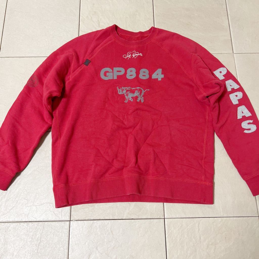 Papasパパス 赤のトレーナー L