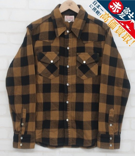 驚きの破格値，驚きの破格値，HOT 7T1365/DELUXEWARE バッファローチェックウエスタンヘビーネルシャツ HV-00WS デラックスウエア(Mサイズ)｜売買されたオークション情報、yahooの商品情報をアーカイブ公開 - オークファン 長袖シャツ一般