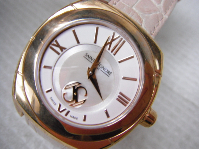 SAINT HONORE サントノーレ 2針 腕時計 723060.8-C08 ゴールド×ピンク レディース 定形外郵便全国一律220円 D2-a