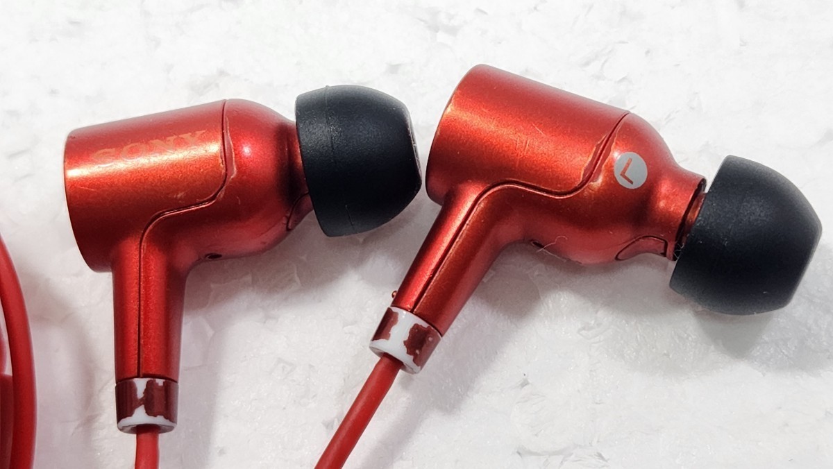 □SONY MDR-NW750N NW-A35HN付属イヤホン シナバーレッド ハイレゾ対応