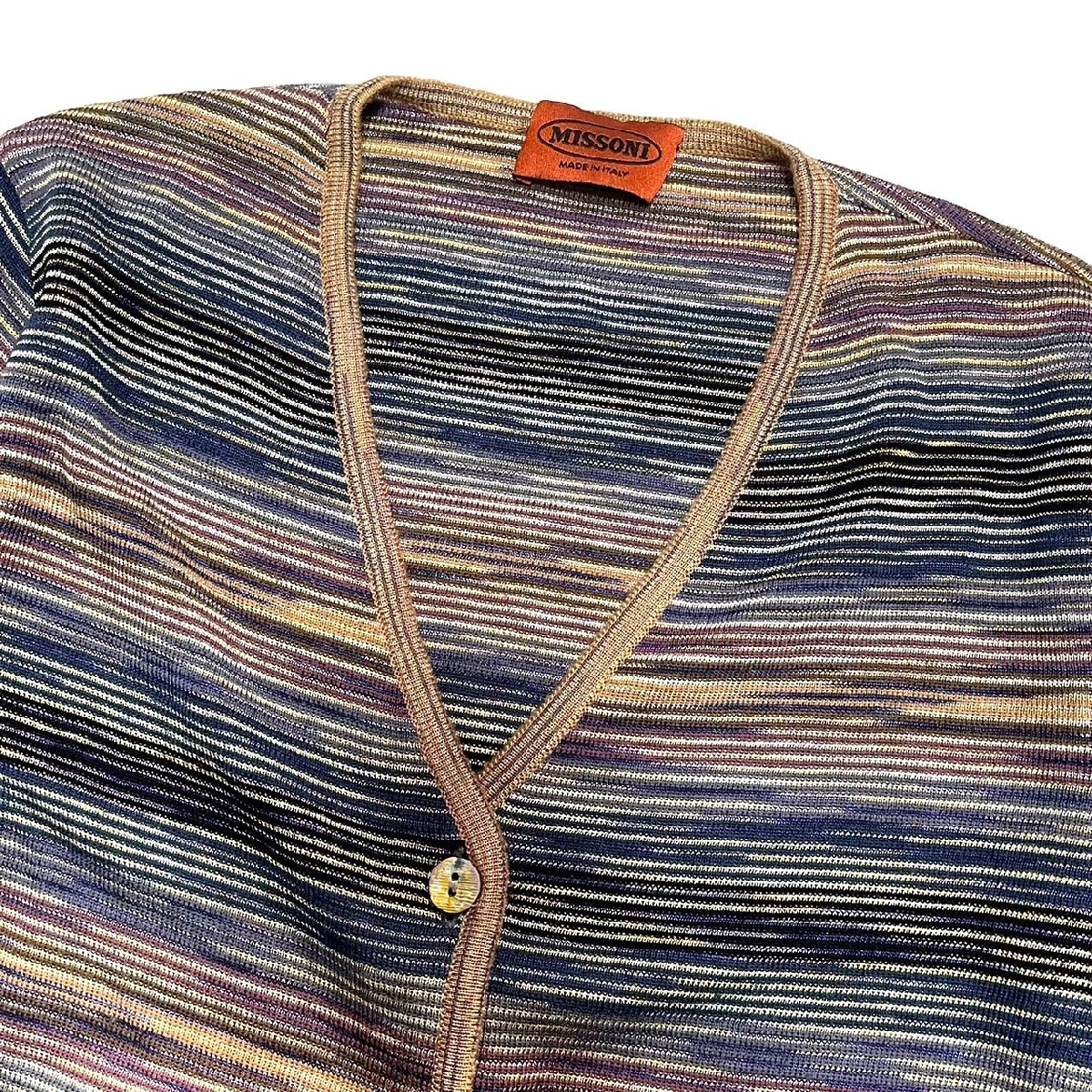 美品 MISSONI ミッソーニ ウール ニット 長袖 ロング カーディガン