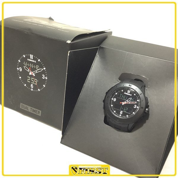 9494】CLAWGEAR製 DUAL TIMER ALL BLACK 腕時計 クロウギア Clawgear