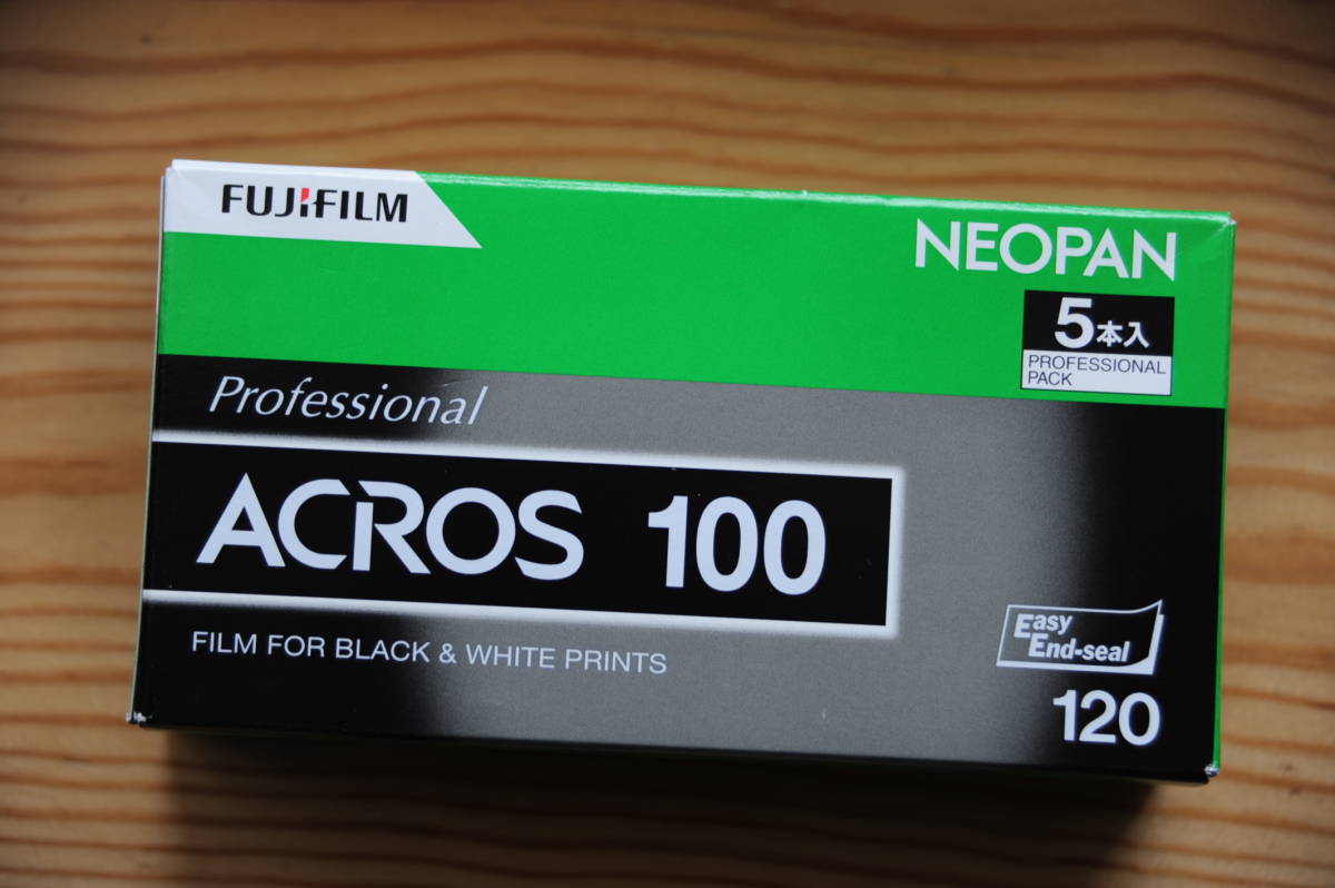 FUJIFILM 黒白ネガフイルム ネオパン 100 ACROS ブローニー 12枚 5本