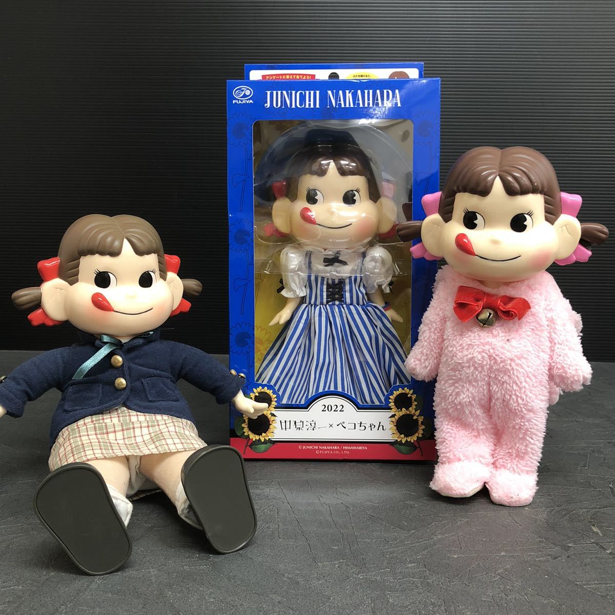 3体 まとめて 2022 中原淳一×ペコちゃん うさぎ 着ぐるみ ペコちゃん 