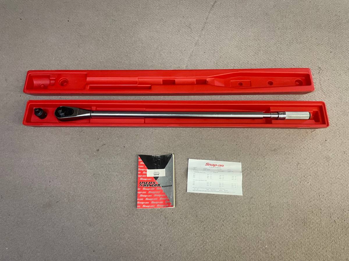 スナップオン QC4RN800A 3/4” トルクレンチ 150-800Nm 12.7→19変換 使用頻度少 即決有