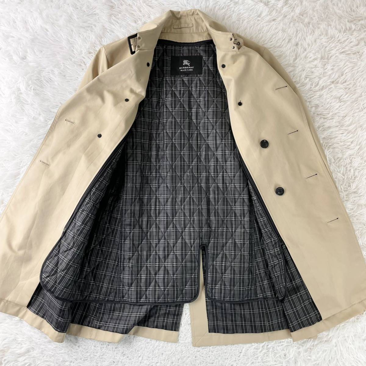 撥水加工】 Lサイズ バーバリーブラックレーベル トレンチコート