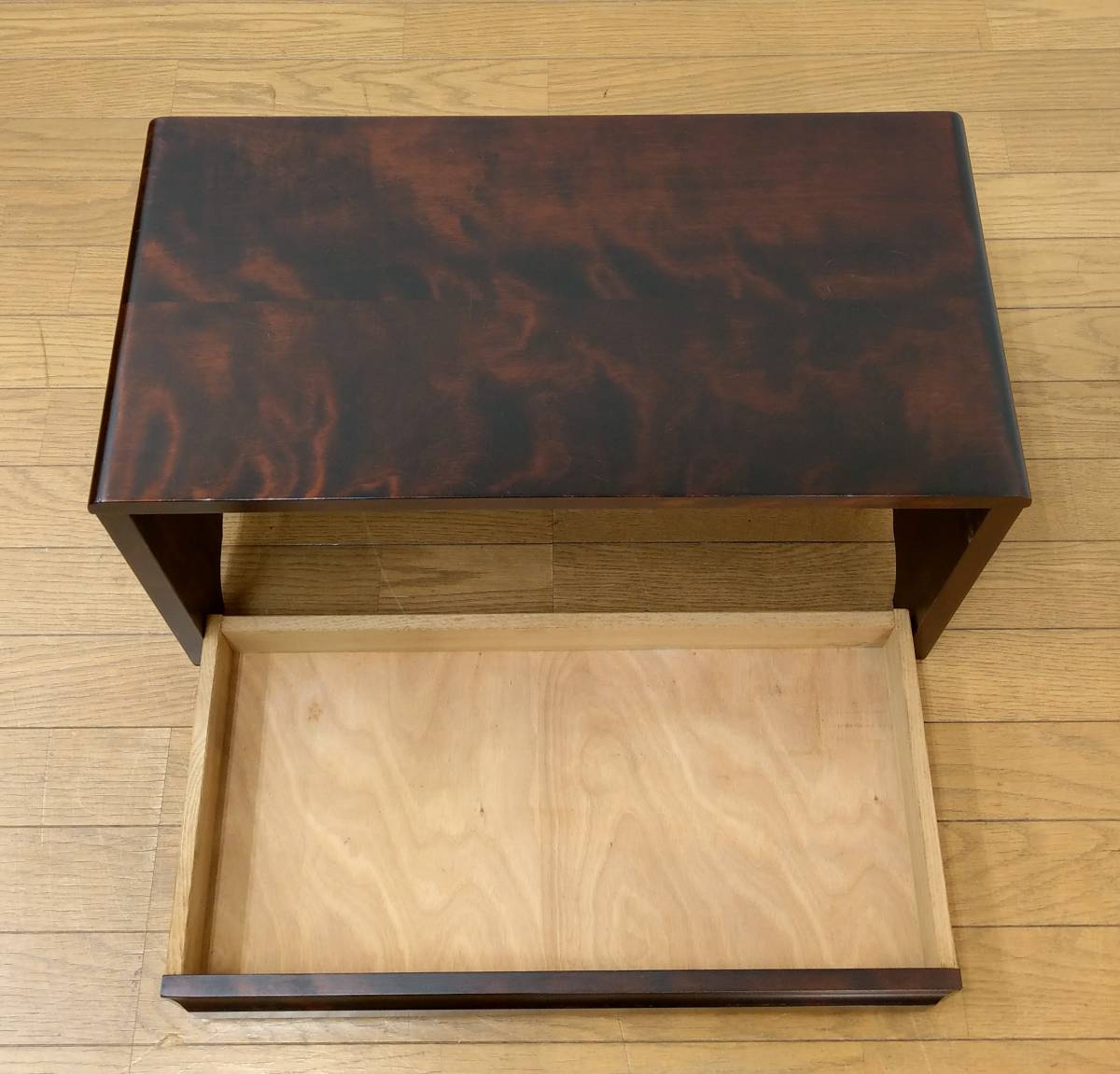木製 無垢 厚さ2.2cm 樺材(カバ材) 文机 座机 作業台 机 台 帳場机 デスク 民芸家具 調 小ぶり 幅60cm 無垢 | 樺