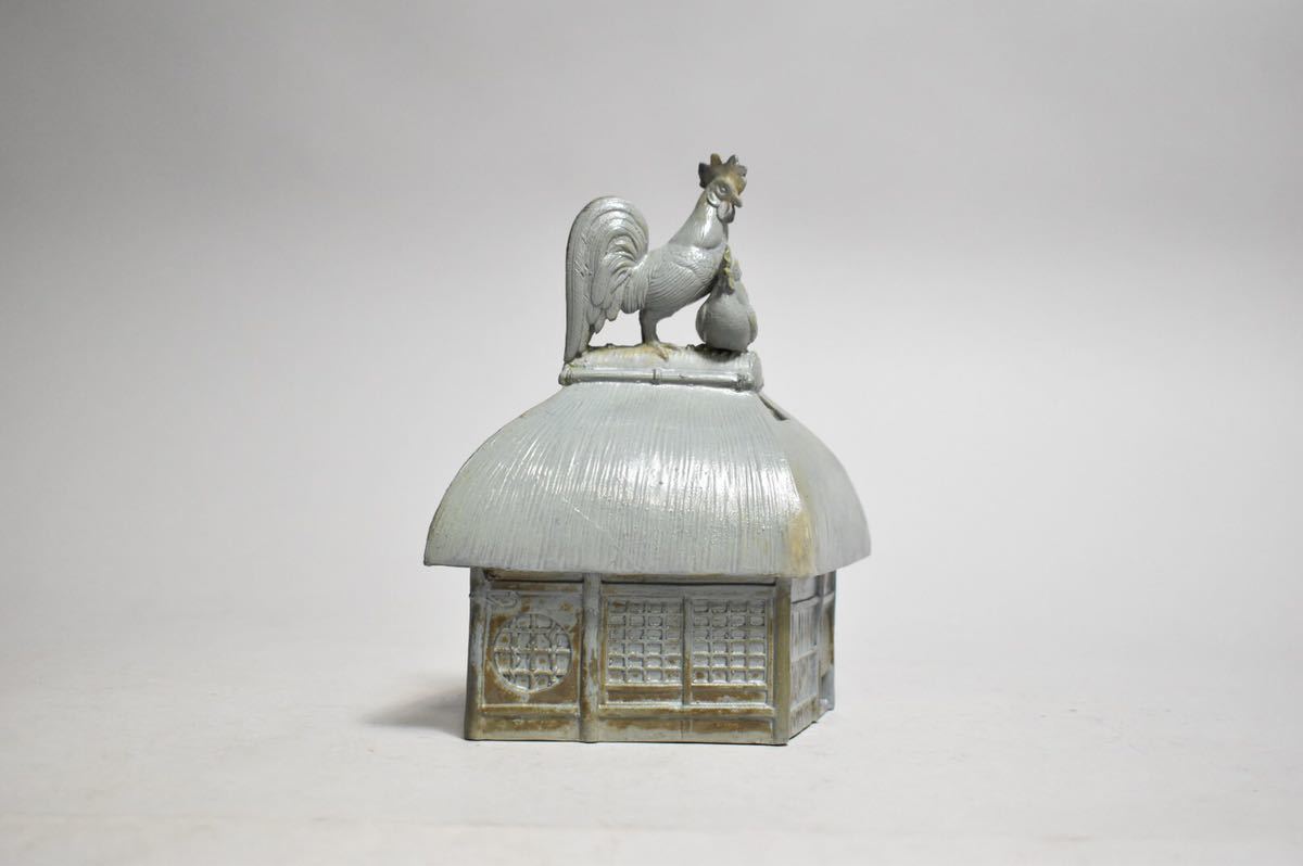 A057時代物　藤原陶斎 造　備前焼　龍鶏細工 香炉　茶道具　古美術品 英 2105 江戸中期 古備前閑谷焼葛屋鶏香炉 古備前鑑定委員会鑑定書付