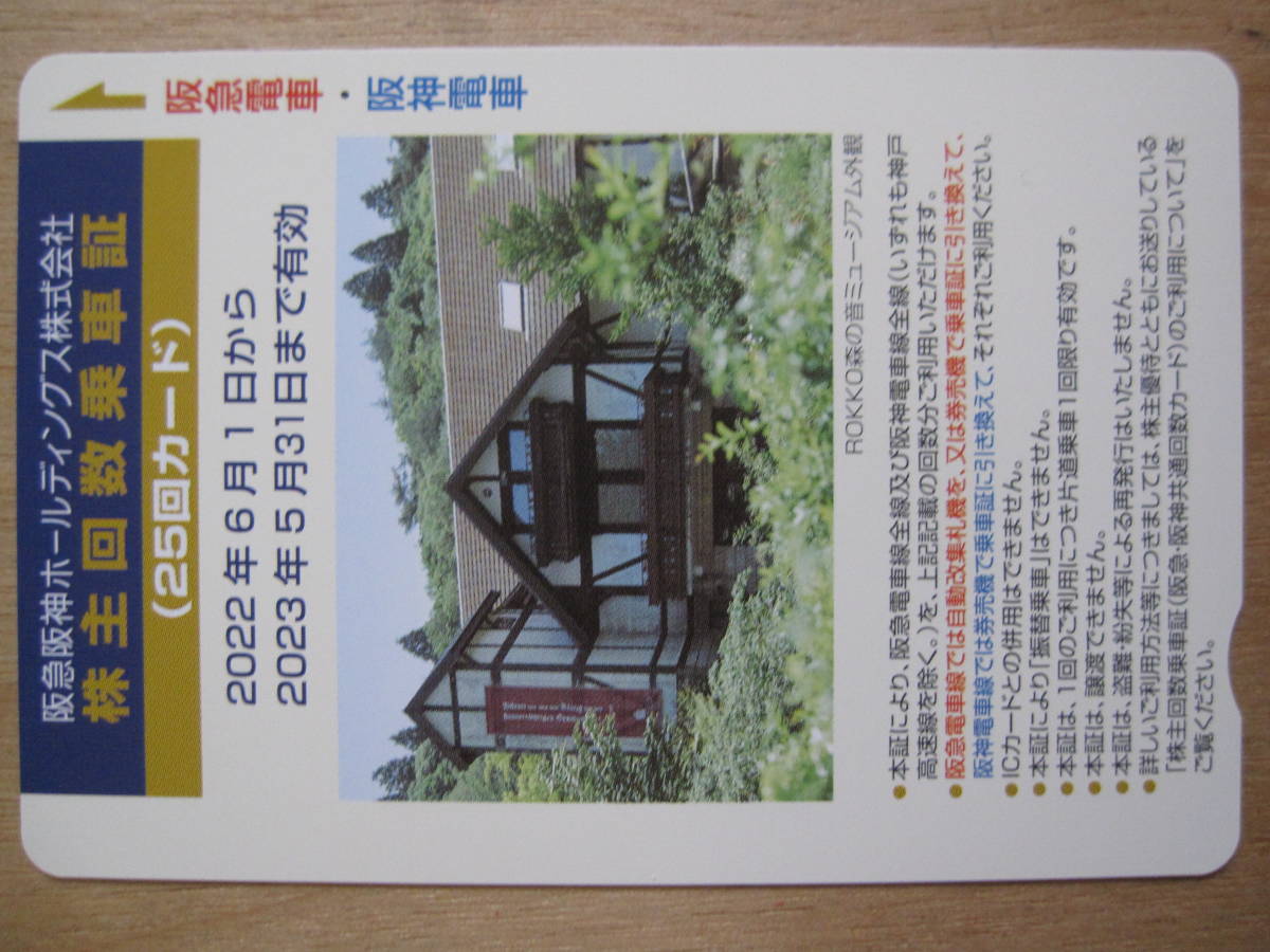 ◆阪急阪神ホールディングス株主優待◆株主回数乗車証(25回カード)1枚◆2023年5月31日まで有効◆