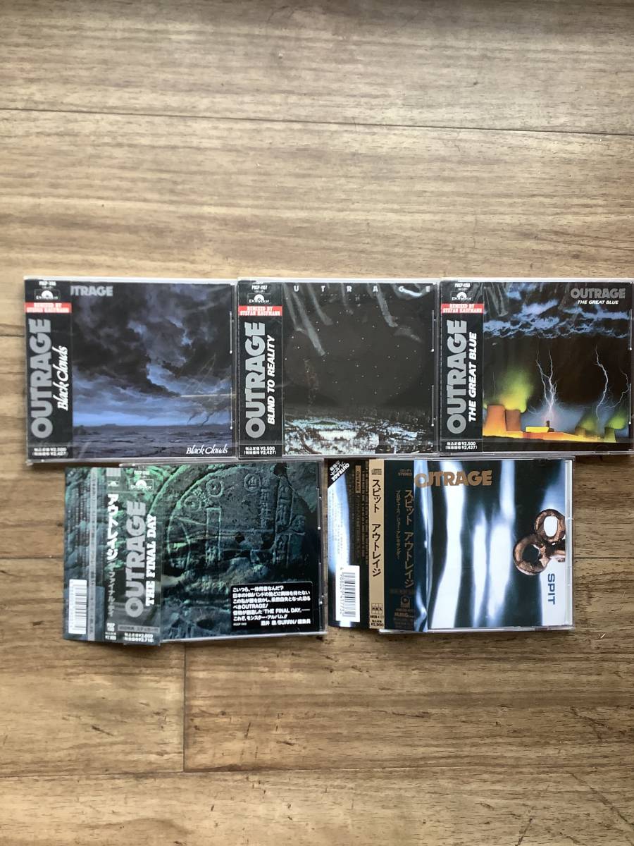 OUTRAGE LPレコード2枚 ステッカー付き OUTRAGE/THE FINAL DAY