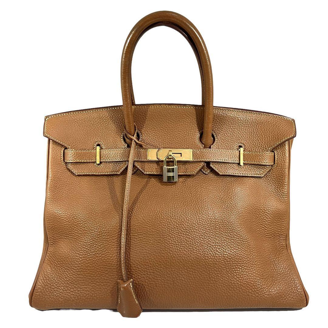 HERMES エルメス バーキン35 ゴールド トゴ ゴールド金具 ブラウン
