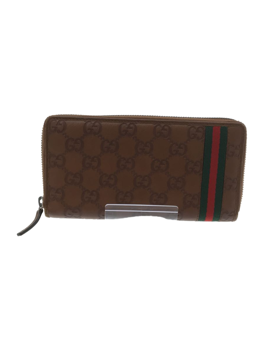 新品 定価22万 GUCCI ラウンドファスナー マイクロ グッチ シマ レザー