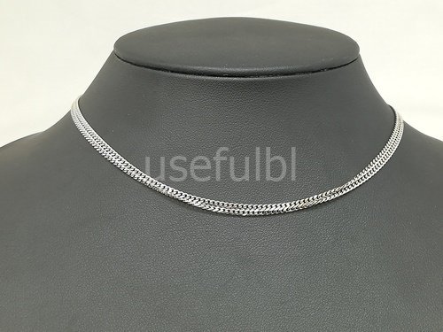 【ネックレス】祈平　Pt999（造幣局刻印有）　2面喜平チェーン　細目タイプ　70㎝　スライドアジャスター付　12.25g　箱付　SY02-TK8