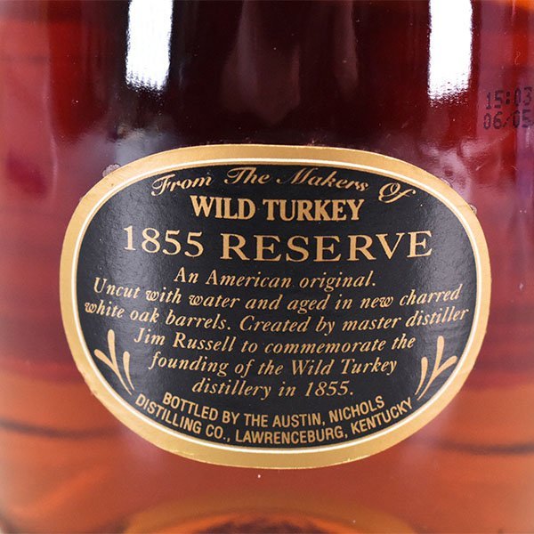 ☆ワイルドターキー 1855 リザーブ 108.8PROOF 750ml 54.4% バーボン