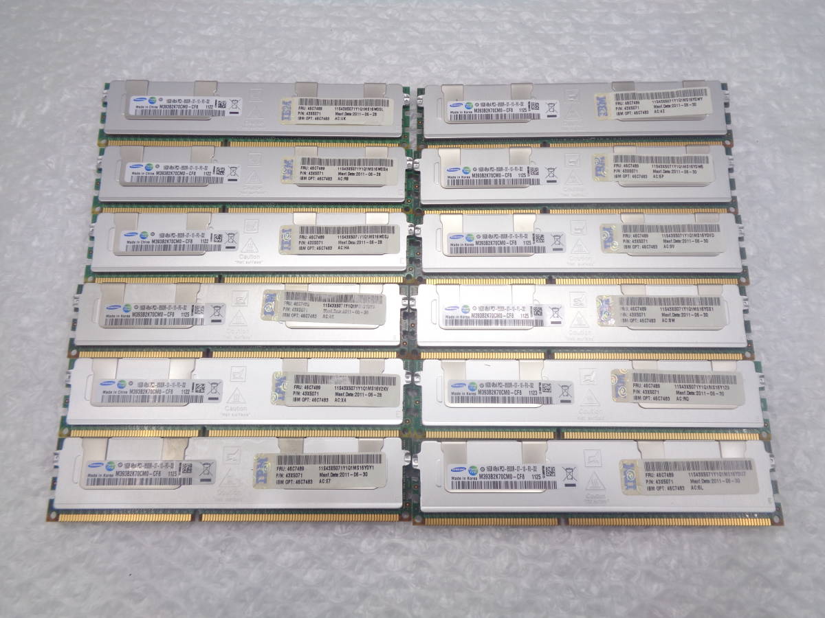 複数入荷 サーバー用メモリ SAMSUNG DDR3 PC3-8500R 16GB x 12枚セット