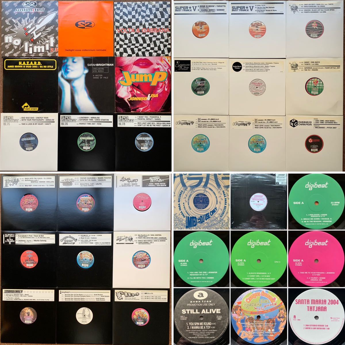 【大量 お得セット】ユーロビート、トランス、パラパラ等 クラブ・ダンス系レコード 320枚以上セット (AVEX、ICHIDAI、LOLITA、Domino)