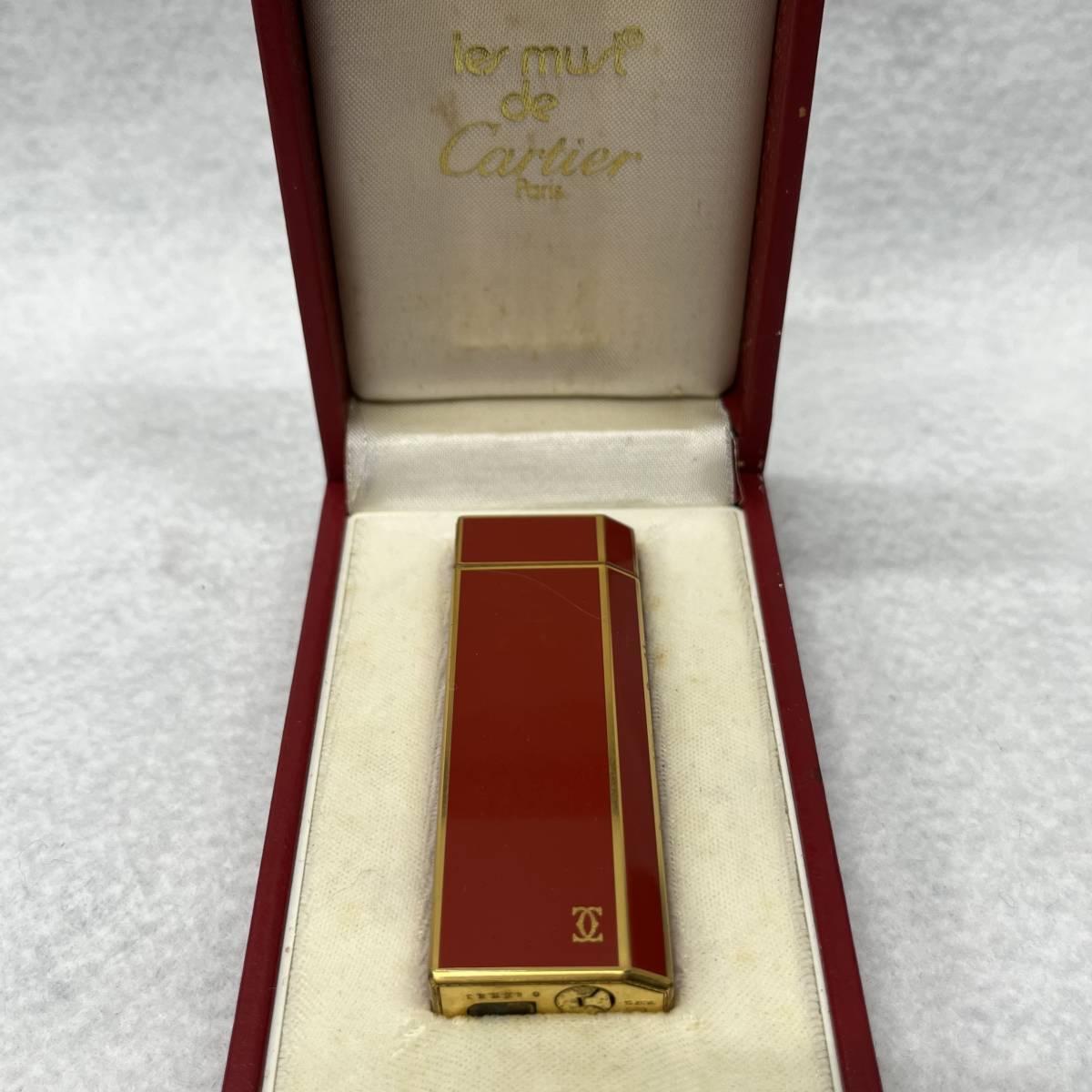 must de Cartier マスト ドゥ カルティエ ガスライター 赤 レッド