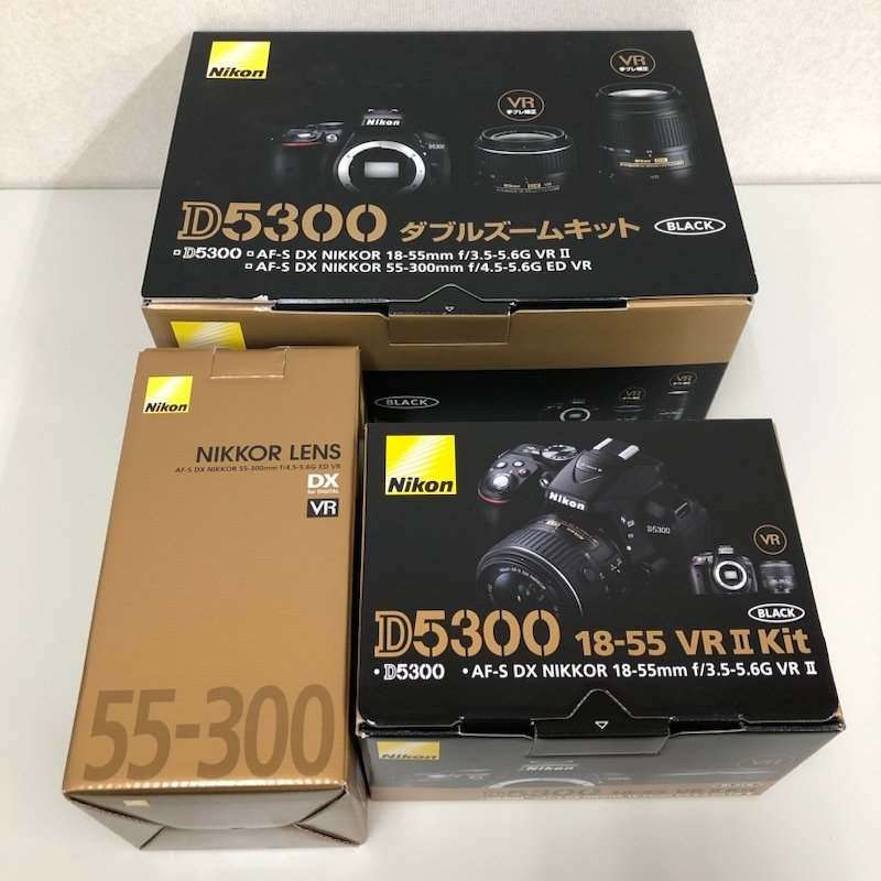 230410PT430001 Nikon デジタル一眼レフカメラ D5300 ダブルズームキット ブラック 18-55mmF3.5-5.6G VR II/55-300mmF4.5-5.6G ED VR