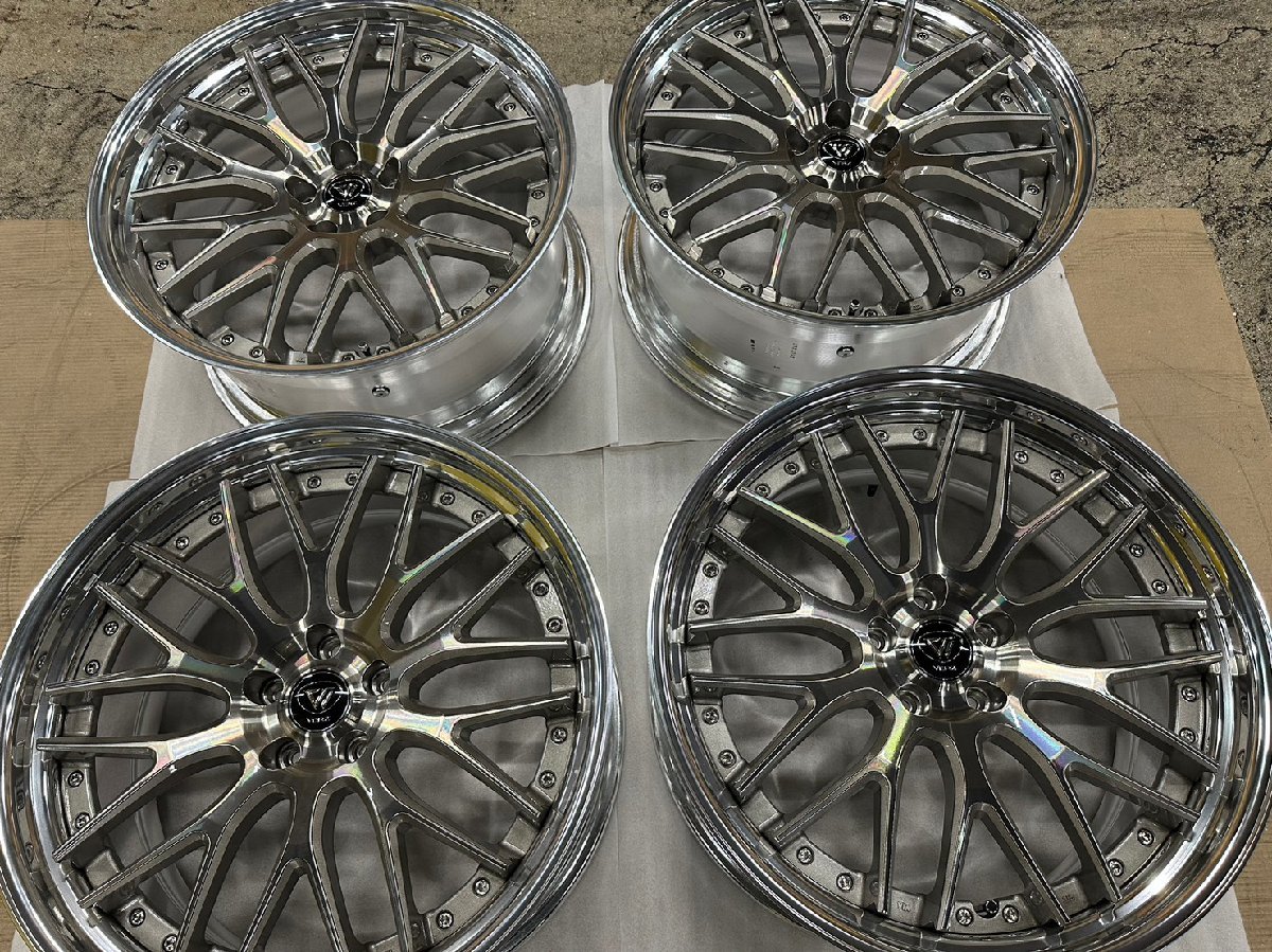 21インチ ヴェルズデザイン　 KCV01 　4本セット！！　　10.0J+32　5穴PCD114.3　【数量限定】　厳選中古・特価品