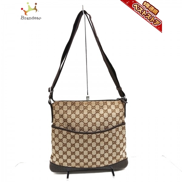 グッチ GUCCI ショルダーバッグ 145857 GG柄 ジャガード×レザー