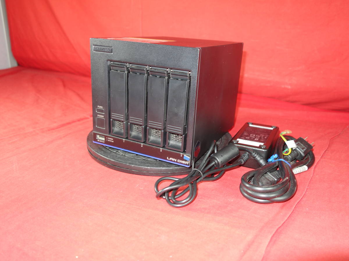 I-O DATA　HDL4-X2 【Celeron N3010】 【BIOS確認済】 メモリ2GB/HDD4TB(1TBx4)　中古 NAS 【ジャンク】