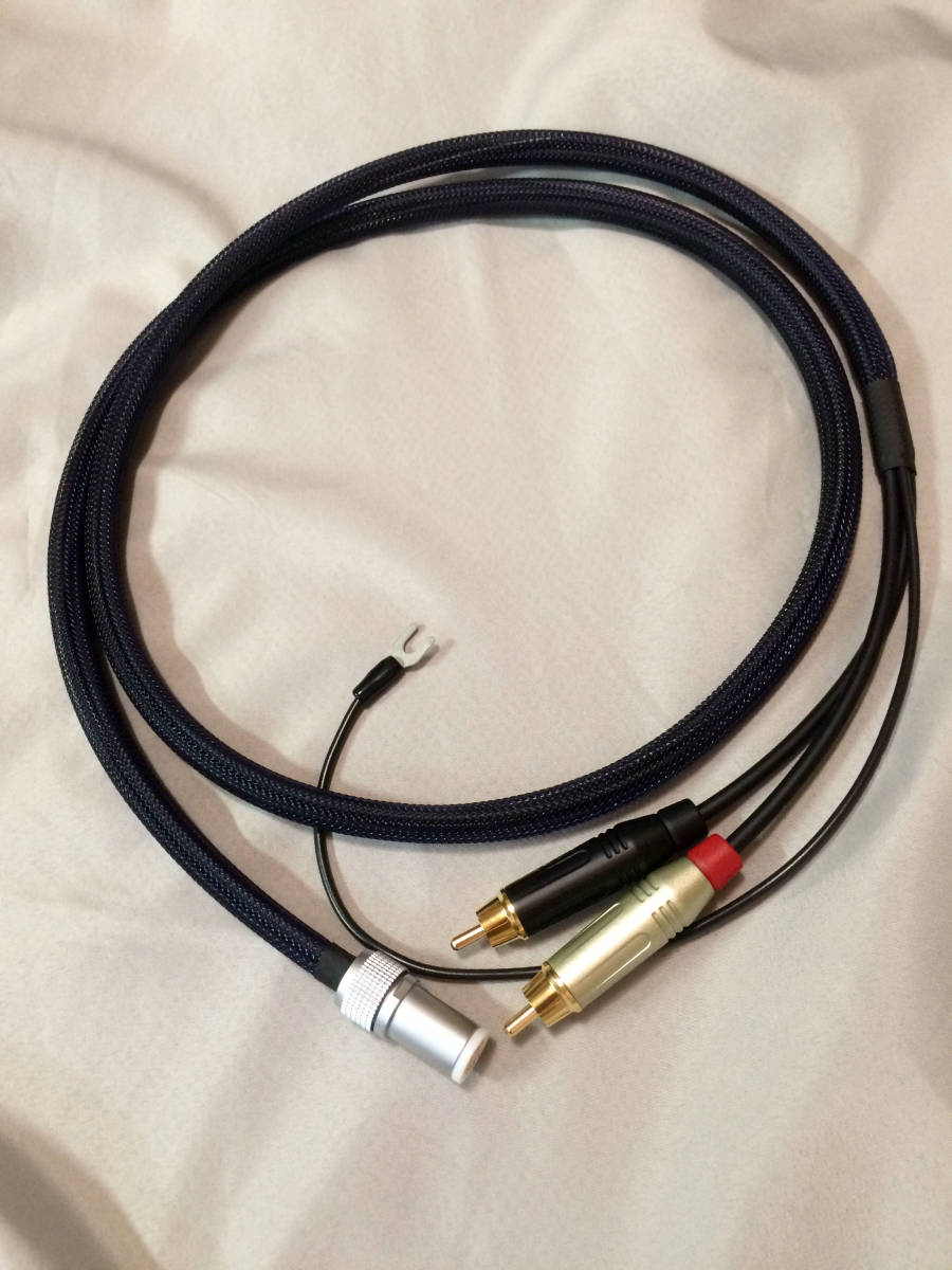 ☆自作☆ 5ピンソケット+RCA メッシュチューブ フォノケーブル 120cm