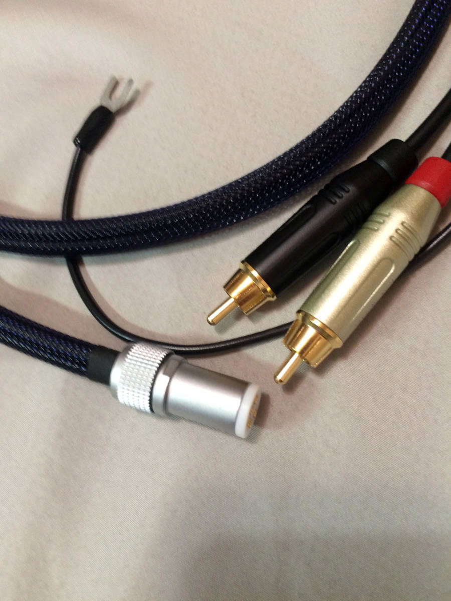 ☆自作☆ 5ピンソケット+RCA メッシュチューブ フォノケーブル 120cm