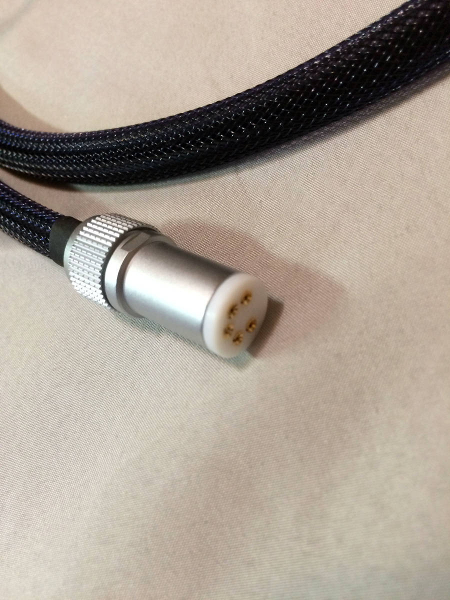 ☆自作☆ 5ピンソケット+RCA メッシュチューブ フォノケーブル 120cm