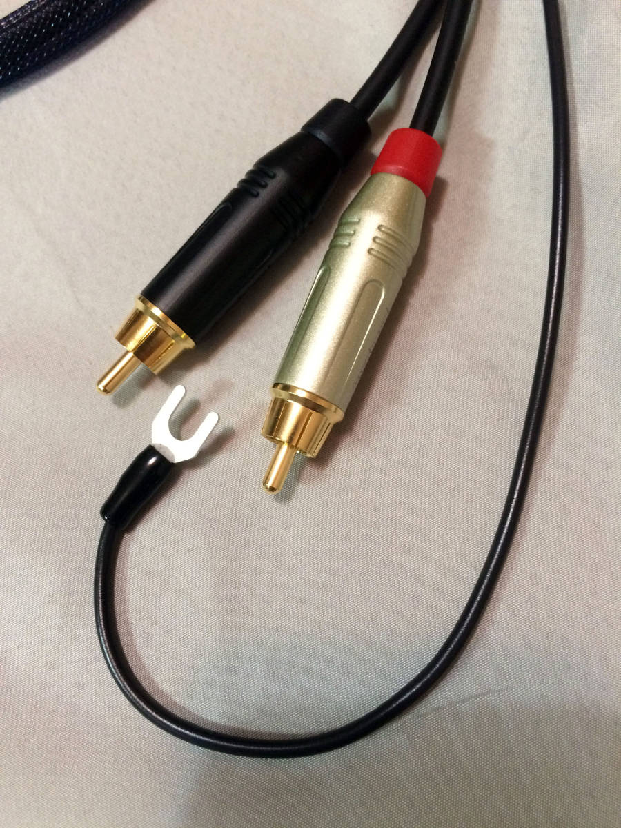 ☆自作☆ 5ピンソケット+RCA メッシュチューブ フォノケーブル 120cm