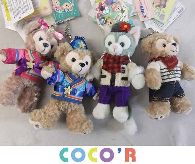 【同梱可】良品 ディズニー ダッフィー シェリーメイ ジェラトーニ クリスマス 七夕 等 ぬいぐるみバッジ グッズセッ