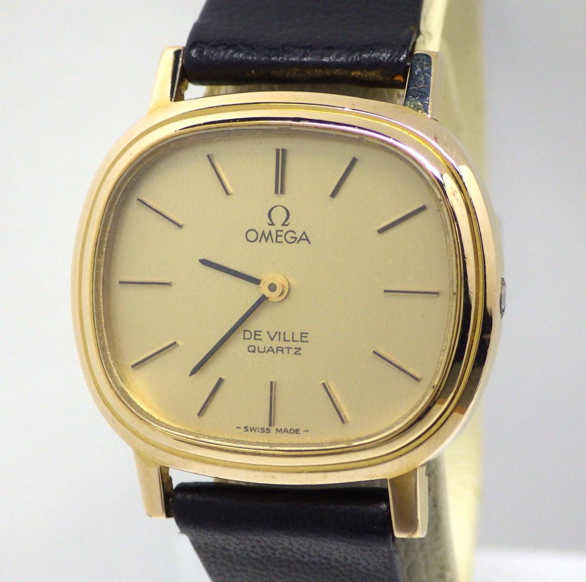 OMEGA DE VILLE オメガ デビル レディス クォーツ プッシュリューズ GP