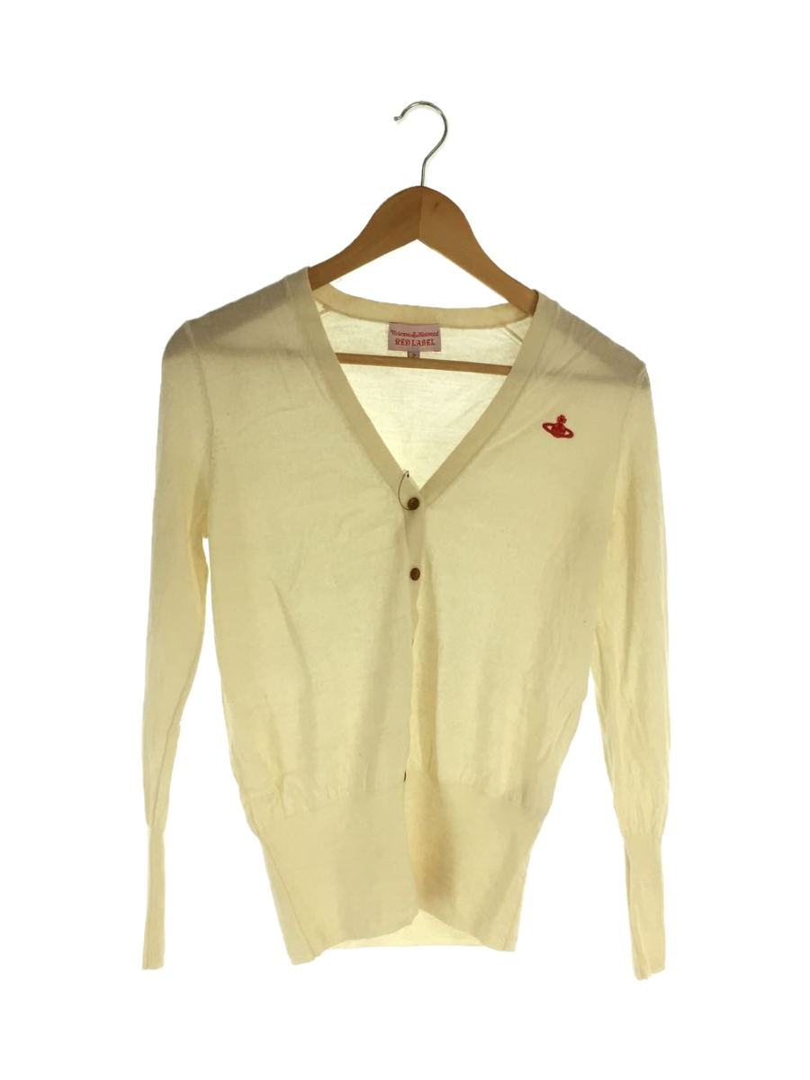 Vivienne Westwood RED LABEL◆カーディガン(薄手)/2/ウール/CRM/無地