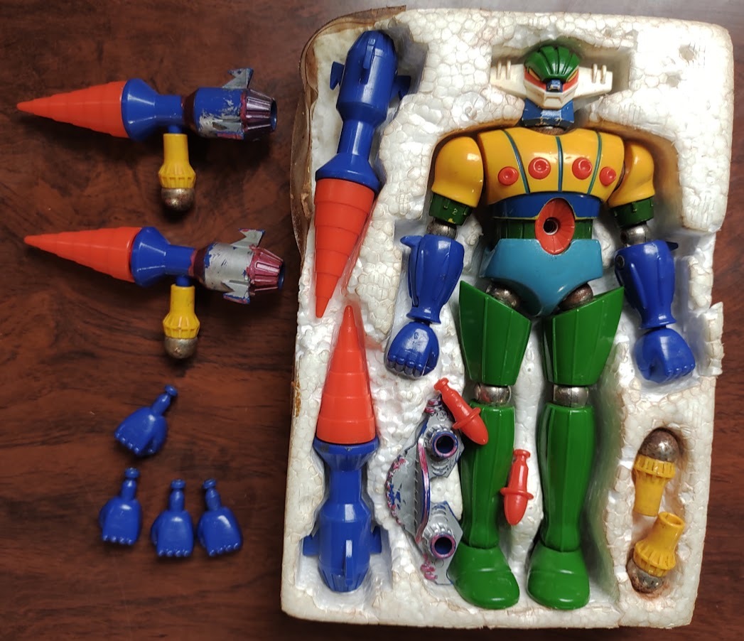 中古】タカラ マグネロボット2体セット 鋼鉄ジーグ/パーンサロイド 