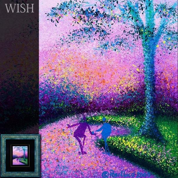 【真作】【WISH】レオ・パシリコ Leo Pasillico「LOVE IN SPRING」ボードに油彩 2000年作 ◆公園の男女 〇アメリカの画家 #23034144