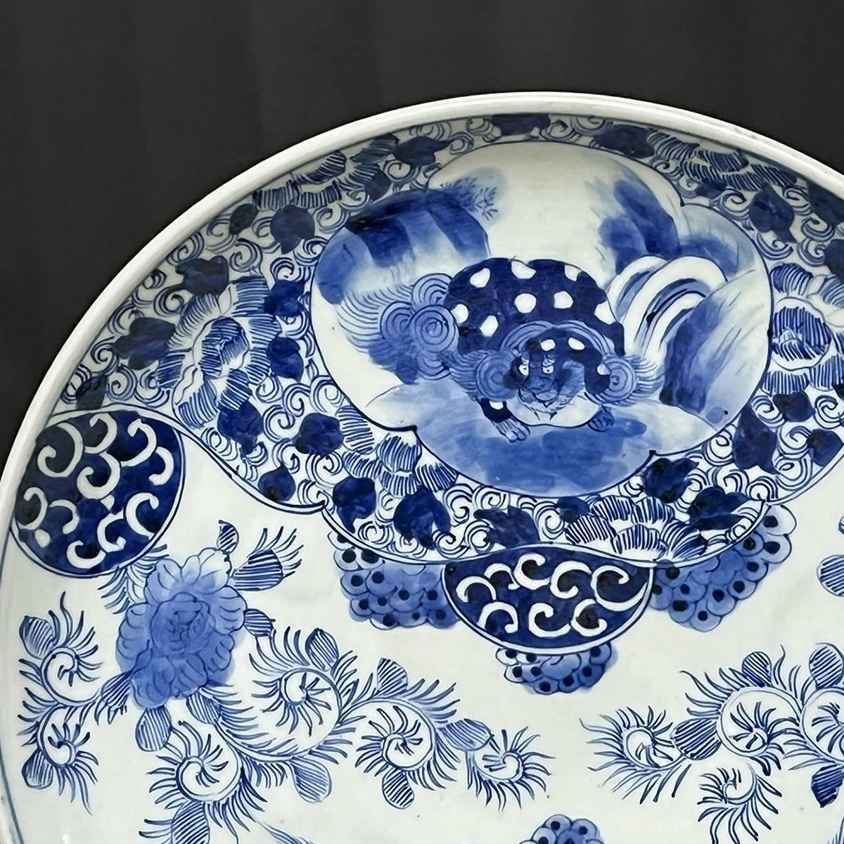 古伊万里染付竹文中皿5枚 江戸時代後期