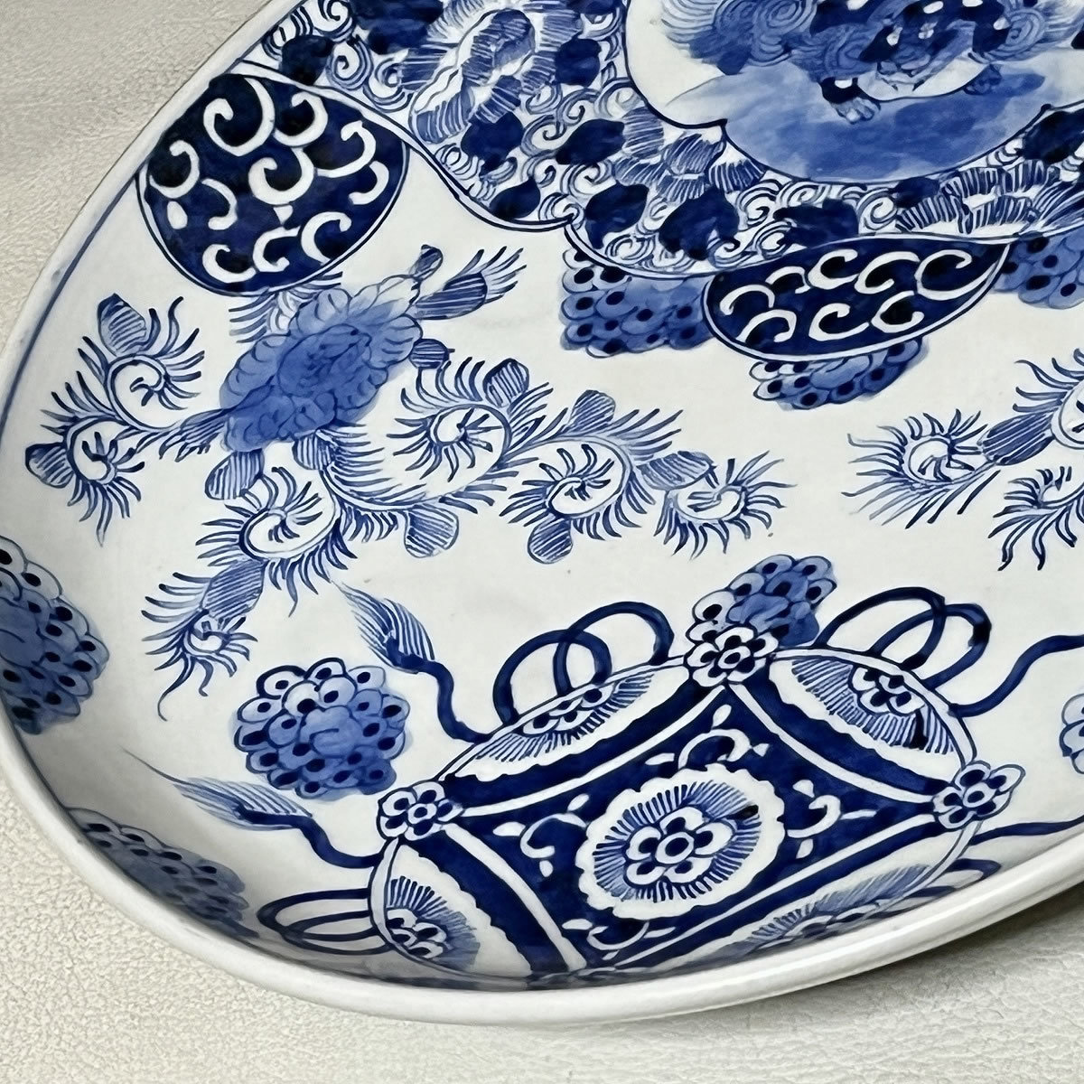 古伊万里染付竹文中皿5枚 江戸時代後期
