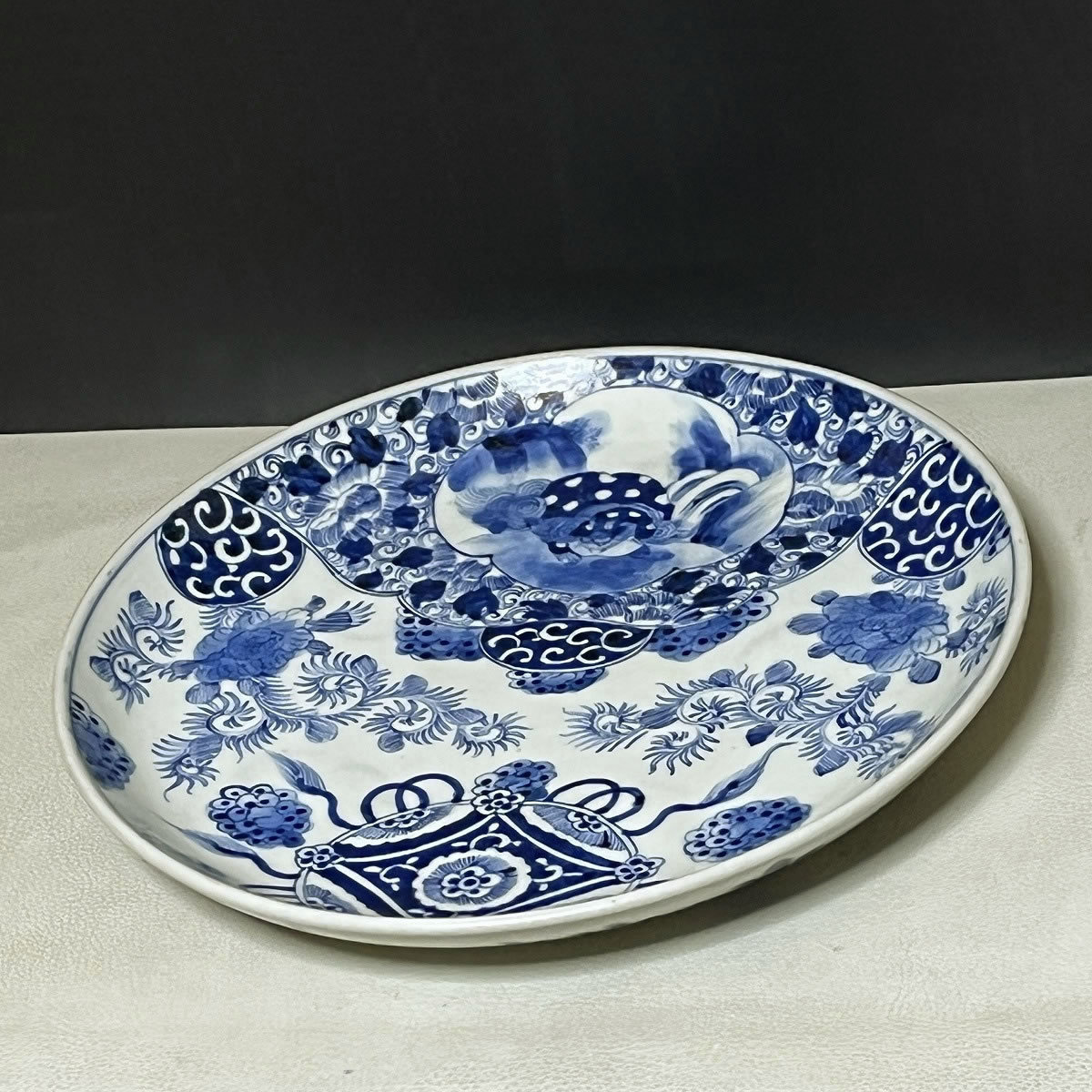 古伊万里染付竹文中皿5枚 江戸時代後期