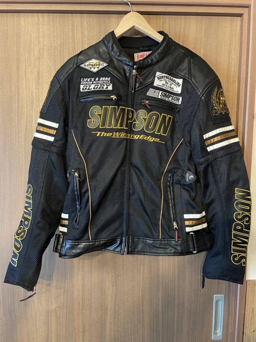 SIMPSON SJ-4115AN ライダースLLサイズ メッシュジャケット SIMPSON
