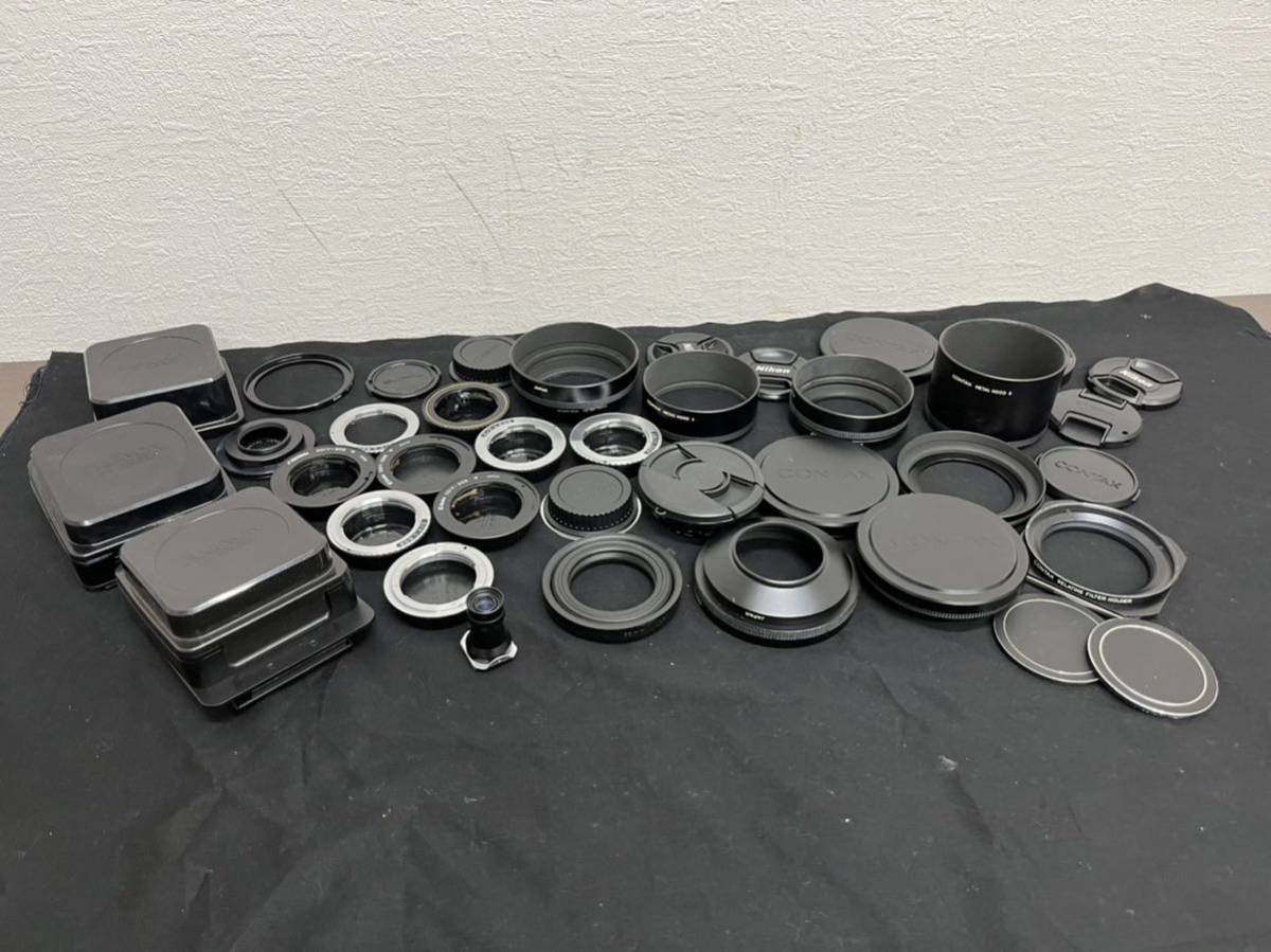 ★カメラアクセサリー 大量まとめ★Canon CONTAX Nikon FUJI レンズキャップ レンズフード メタルフード