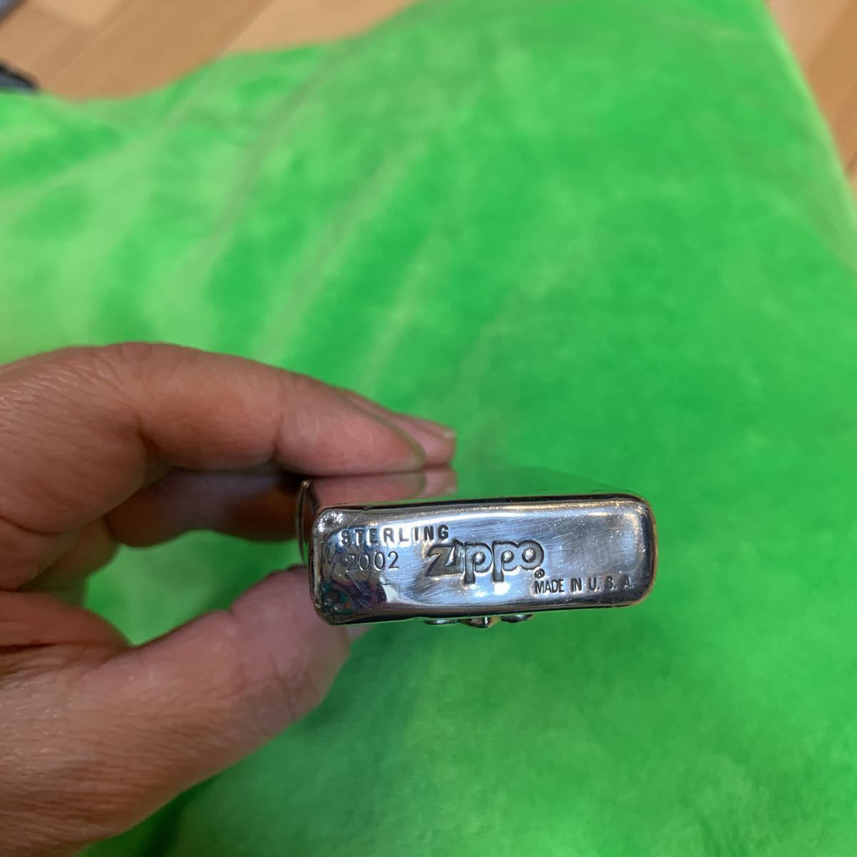 2002 スターリングシルバー ZIPPO ジッポ 十字架 クロス USA クロム 