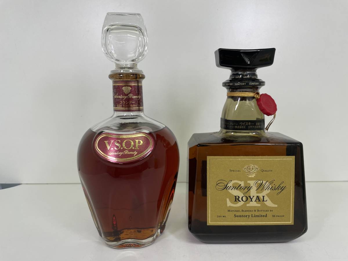 M0504-98 9713【1円スタート】 サントリー　SUNTORY　ウイスキー/ブランデー　2本セット　ローヤル /VSOP　未開栓　古酒