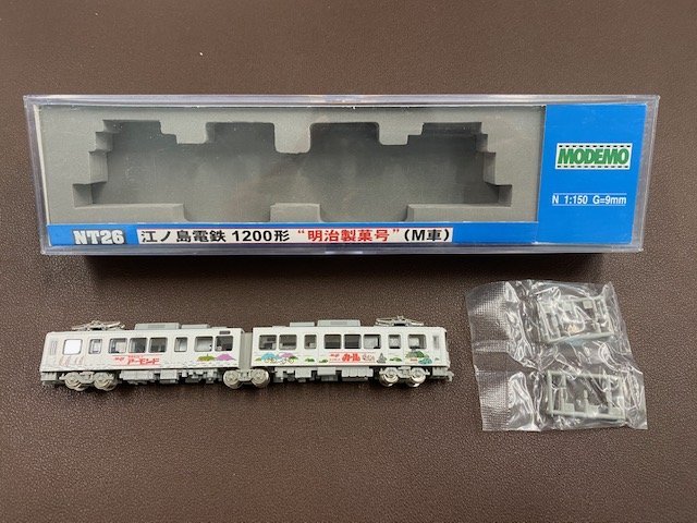 MODEMO NT26 江ノ島電鉄 1200形 明治製菓号 M車 *難あり／Nゲージ