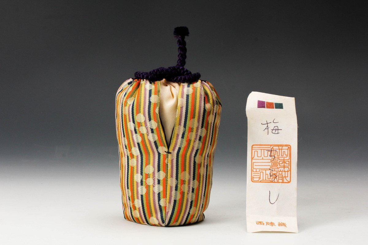 石田 陶春 丹波茶入 共箱 　替仕覆　茶道具 佳香】石田陶春 丹波茶入 共箱 仕覆(紫雲裂)替仕覆(梅ちらし) 茶道具