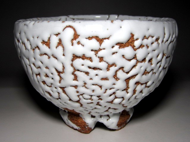 人間国宝 十一代三輪休雪 萩白茶碗 「佳日」 表千家十