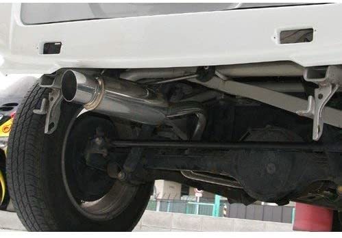 Bluefin (ブルーフィン) スズキ ジムニー (JB23) 車マフラー SUS ステンレス 左出し マフラー (ZAWARD) 砲弾型 シルバーカラー V-401-017