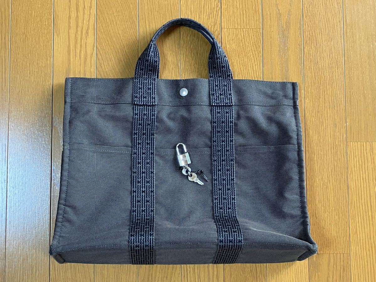 HERMES エルメス エールライン MM トート バッグ グレー色 HERMES エルメス エールライン MM トート バッグ グレー色