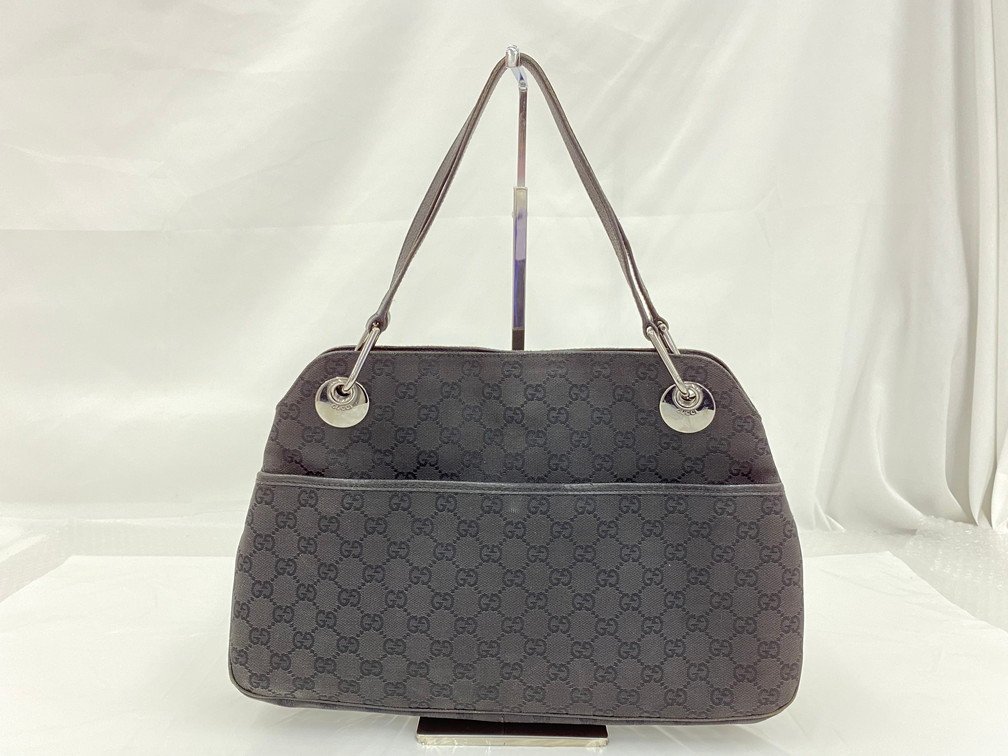 BDAU1006】GUCCI グッチ GGキャンバス トートバッグ 121023 ブラック