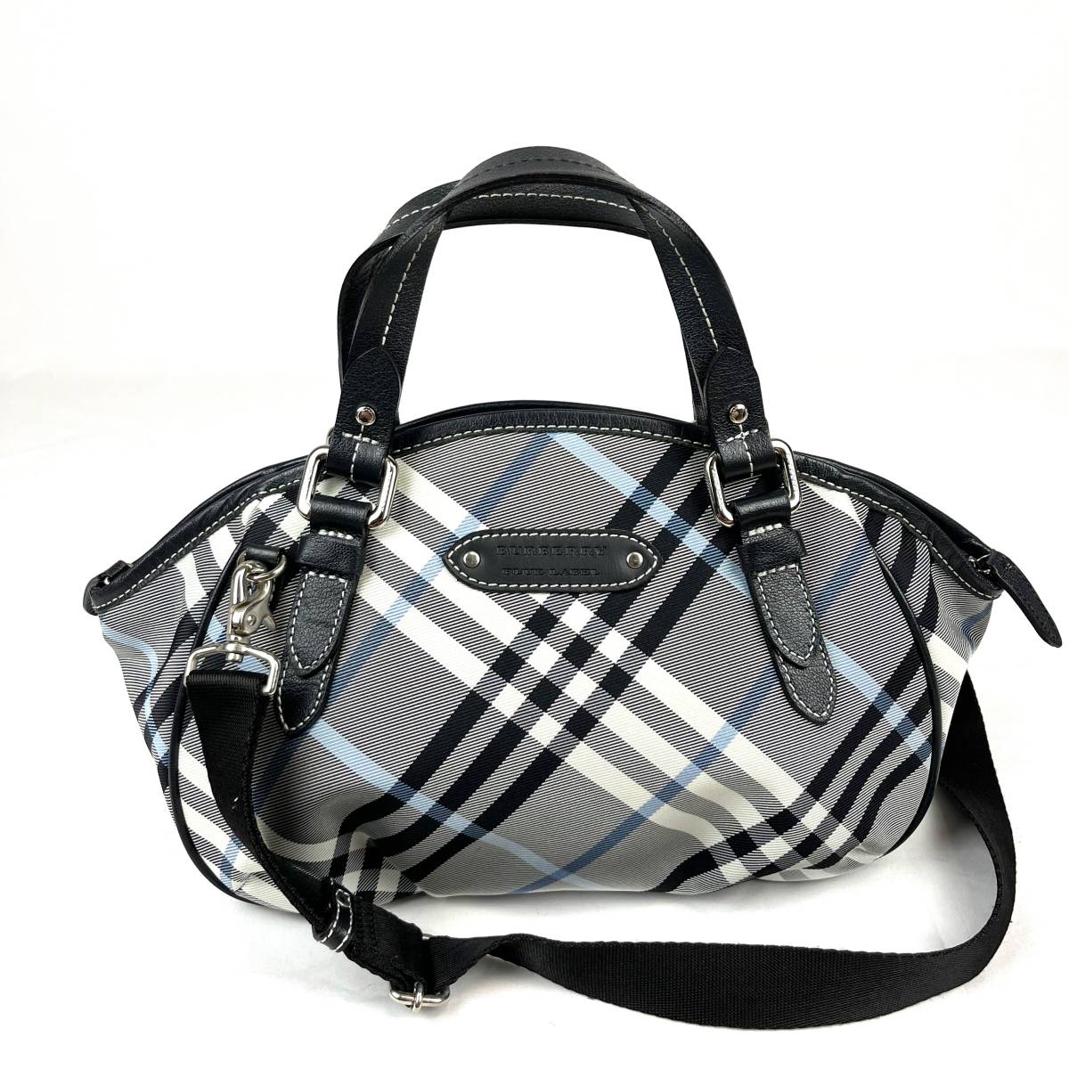 極美品 BURBERRY ロゴ チェック 2WAYショルダーバッグ ノバチェック 